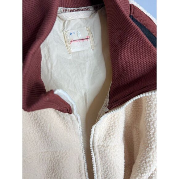 NWT Free People FP Movement Fleecy Sherpa Scrunchy Pippa Jacket Size Large - Picture 8 of 11